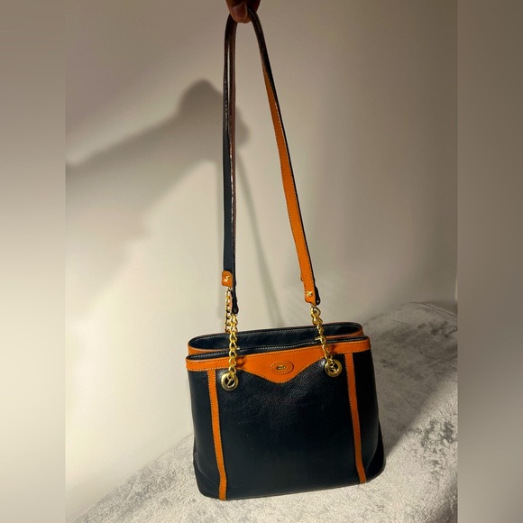 Bally Handbag in Black and Tan, EUC - Picture 3 of 14